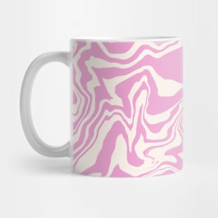 Retro 70s Abstract Pink and Creme Swirl Abstract Mug